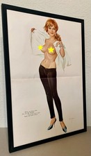 Playboy holiday art - Here's how to make Santa come - 1964 - FRAMED - . picture