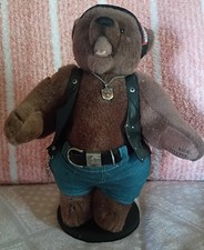 Harley Davidson Tiny Collector Tiny Teddy Bear Franklin Mint picture