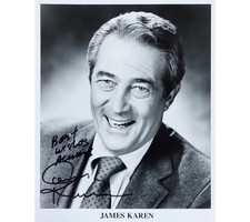 James Karen B&W Signed 8x10 Photo Autograph Actor Movie TV Memorabilia COA picture