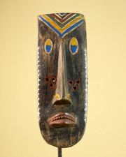 African Grebo Plank Mask from Liberia | Tribal Wood Wall Art Decor-G6224 picture