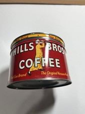 VINTAGE Hill’s Bros Drip Grind 1 Pound KEYWIND COFFEE TIN Red Can Brand picture
