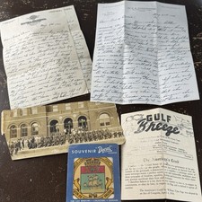 Ephemera Lot 1945 Letters 1941 Gulf Breeze Military Photo Hotel Geneve Mexico picture