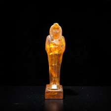 UNIQUE ANCIENT EGYPTIAN ANTIQUITIES Statue God Apep Made Amber Stone Rare BC picture