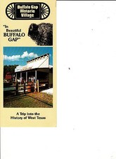 Buffalo Gap Historic Village West Texas Vintage Brochure near Abilene Photos picture