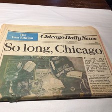 Chicago Daily News Final Edition March 4 1978 So Long Chicago Last Issue Vintage picture