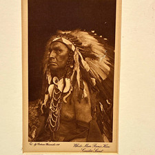 Antique 1913 Rodman Wanamaker Photogravure White Man Runs Him Custer Crow Scout picture