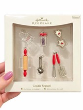 Hallmark Keepsake Miniature Ornaments 2007 Cookie Season-6 Baking Utensils-NIB picture