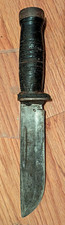 Vintage Military WWll Cattaraugus 225Q Fighting Knife with Sheath Quarterclip picture