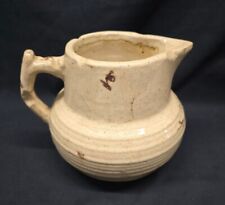 Antique Pottery Crock Style Pitcher Farmhouse Decor 6+ Lbs #5849 picture