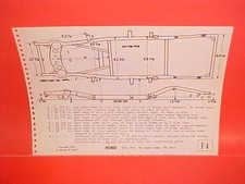 1952 1953 FORD MAINLINE CUSTOMLINE CRESTLINE COUPE SEDAN FRAME DIMENSION CHART picture