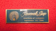 Vintage Peacock Cup Concours D` Elegance Sep 25 1966 participation dash plaque picture