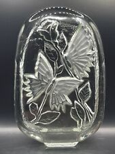 LE Smith Crystal Butterfly & Rose Paperweight picture