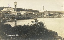 c1915 Lake View ME American Thread Company Mill Inn Schoodic Lake RPPC Postcard picture