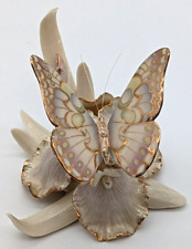 Lenox Porcelain Butterfly On Iris Figurine Whisper Of Spring picture