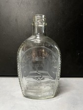 Vintage 1976 Bicentennial Log Cabin Syrup Bottle -  Glass Liberty Bell Edition picture