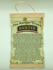 The Ranger Creed,Canvas Wall Print, 8x12,Cream Background picture