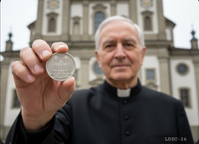 Rare 1973 Swiss Jesuit Church Silver Medal 14.8 grams 90% FS picture