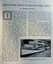 1908 New York Motor Boat Show illustrated picture