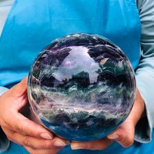 7.12LB Large Natural Fluorite Sphere Quartz Crystal Ball Energy Healing Stone picture