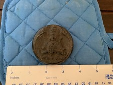 Vintage Stone Buddha Bas-Relief Plaque Carved Buddhist Figure Round Stone picture