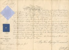 Queen Victoria ~ Signed Autographed Royal Military Document ~ PSA DNA picture