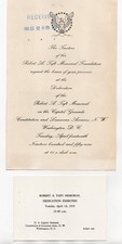 1959 - Robert A. Taft Memorial Foundation Dedication Invite - XL5V picture