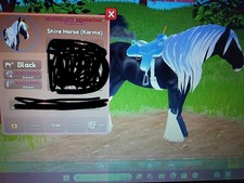 Horse Island Shire Horse Karma Black Legendary Breed Unbreedable ID 47 picture