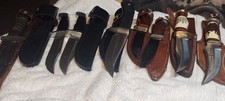 Remington & Others Lot Of 8 Vintage Fixblade Knives. All In Good Condition. picture