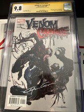 Venom vs Carnage #1 CGC 9.8 SS Clayton Crain Signed 1st Patrick Mulligan Toxin picture
