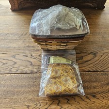 Longaberger Golden Fields Small Flare Basket W/Golden Fields Liner & Protector picture