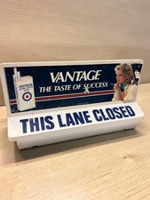 Vintage Vantage Cigarettes Checkout Lane Closed Double Sided Advertising Sign picture