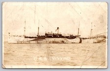 RPPC U.S.S. Antigone Captured & Renamed German Vessel AZO Postcard c.1918 picture