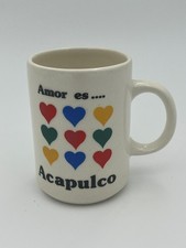 Vintage 1980's Amor es... Acapulco Coffee Mug Mexico Travel Souvenir picture