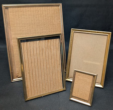 Vtg BRASS Picture Frame Lot 8x10 5x7 Gold Tone Gallery Wall Assortment picture