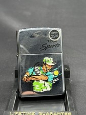 Zippo Sports Series Tennis Player lighter MINT IN PLASTIC BLACK BOX UNFIRED picture