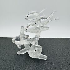 Swarovski Crystal Figurine School of Fish w/ Coral Nautical 4in Retired picture
