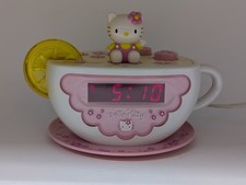 Vintage Hello Kitty Teacup Alarm Clock Radio AM FM Teapot Lemon HK155 - Working picture