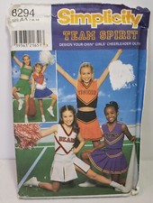 Simplicity Pattern 8294 COSTUME Team Spirit Cheerleader sizes 7 88 10 UNCUT picture