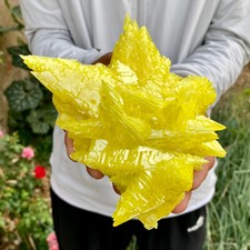 1.22LB Rare Natural yellow sulfur crystal quartz crystal mineral specimen picture