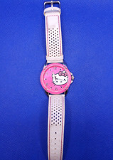 Sanrio Hello Kitty HK2447 Women's Watch Crystal Bezel Pink Face White Band picture