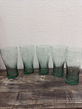 Vintage Cracker Barrel & Coca-Cola Promo Glass Set - Lot of 5 Double picture