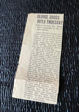 Obituary George Gross Lake Zurich Constable Deaths Waukegan News-Sun March 1947 picture