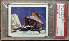 R.M.S. TITANIC 1931 D.C. THOMSON THE WIZARD FAMOUS SHIPS CARD LOW POP PSA 2 picture