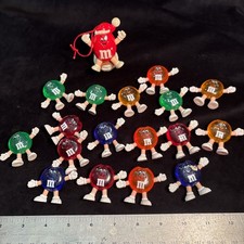 LOT 17 Vintage M & M Christmas Light Covers Red Green Yellow Orange Blue  M&Ms picture