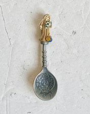 Vintage J&P Coats Metal Collectable Spoon J & P Franklin Mint Souvenir Spoons picture