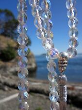 Custom Design Czech Crystal Aurora Borealis Tibetan Buddhist Mala Prayer Beads picture
