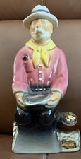 VINTAGE 1969 EZRA BROOKS GOLD RUSH MINER HERITAGE CHINA DECANTER picture