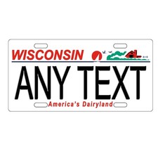 Novelty, Personalized State License Plates-Wisconsin. Three Sizes Available picture