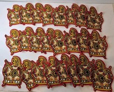 Vtg Lot 24 Masonic Knights Templar Demolay International Crown Patch Free Mason picture