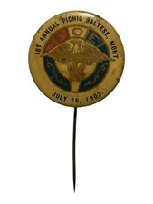 1903 Fraternal Order of Eagles Saltese Montana 1st Annual Picnic Stickpin Pin picture